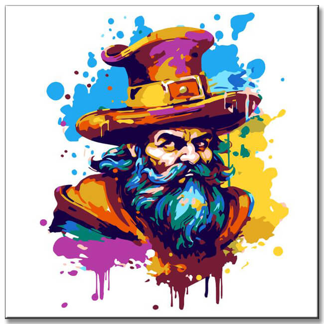 Pirate Cartoon - Painting by Numbers