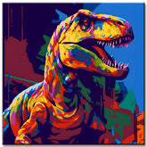 Futuristic T-Rex Painting by Numbers