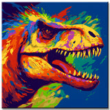 T-Rex Dinosaur Abstract Painting by Numbers