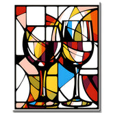 Geometric Wine Glasses Painting by Numbers