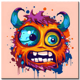 Monster Face Creative Painting by Numbers