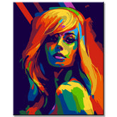 Lady with long hair - painting by numbers