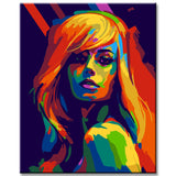 Lady with long hair - painting by numbers