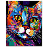 Bombay Cat Picasso Style Art Paint by Numbers Set
