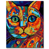 Ragdoll Cat in Picasso Style Painting by Numbers