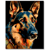 Paint by Numbers - German Shepherd in Picasso Style