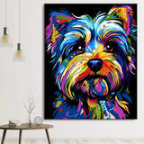 Painting by numbers - Yorkie in Picasso style