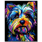 Painting by numbers - Yorkie in Picasso style