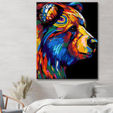 Colorful Bear Painting by Numbers | Picasso Style
