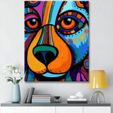 Picasso Style Bear Portrait Paint by Numbers