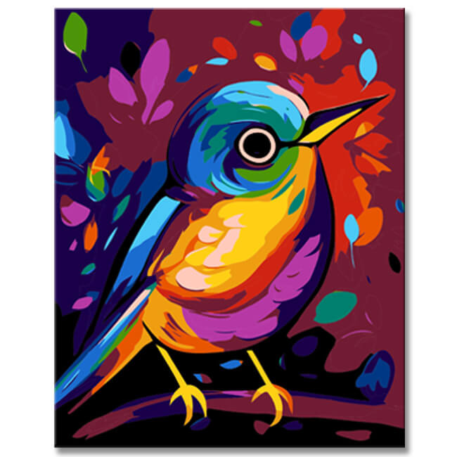 Nightjar in Picasso Style Painting by Numbers Kit | Paint by numbers