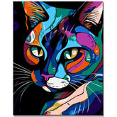Paint by Numbers Bombay Cat in Picasso Style