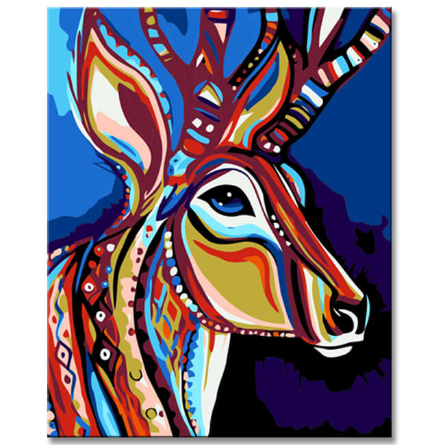 Reindeer Painting by Numbers Set | Art inspired by Picasso