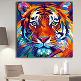 Painting by Numbers: Colorful Tiger in Picasso Style