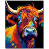 Highland Cattle Painting by Numbers Picasso Style