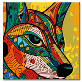 Painting by numbers - Fox in Picasso style