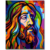 Colorful Jesus Christ Painting by Numbers Picture in Picasso Style Painting by Numbers