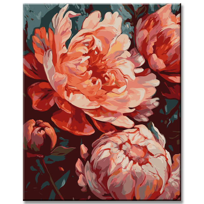 Peony Magic: Paint by Numbers in Prudence Heward's Style