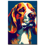 Beagle Dog Portrait Paint by Numbers