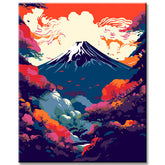Colorful Mount Fuji Painting by Numbers