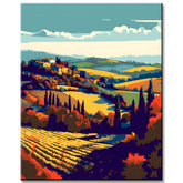 Colorful Sunset Painting by Numbers