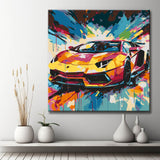 Lamborghini Modern Art Paint by Numbers