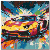 Lamborghini Modern Art Paint by Numbers