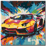 Lamborghini Modern Art Paint by Numbers