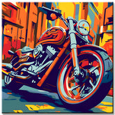 Harley Motorcycle in Portrait - Paint by Numbers