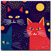 Cats at night I - Painting by numbers