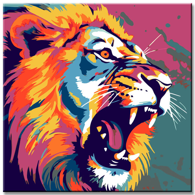 Killer Instinct Lion - Painting by Numbers