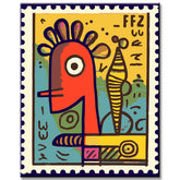 Postal stamp - paint by numbers