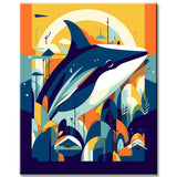 Painting by Numbers for Children Whale