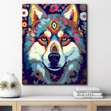 Painting by Numbers for Children Colorful Wolf
