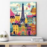 Painting by Numbers for Children Paris with Eiffel Tower