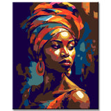 Painting by Numbers Female Portrait Black Woman