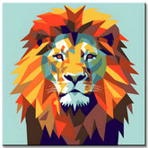 Paint by Numbers 3D Polygon Painting Lion