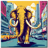 Painting by numbers Colorful elephant in New York