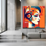 Painting by Numbers Abstract Art Woman with Headphones