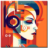 Painting by Numbers Abstract Art Woman with Headphones