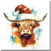 Paint by Numbers Bull with Hat