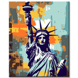 Painting by Numbers Abstract Statue of Liberty