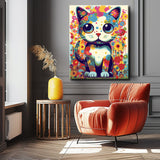 Murakami Style Cat Painting by Numbers