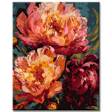 Beautiful Peonies Painting by Numbers