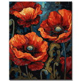 Poppy splendor: painting by numbers