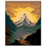 Malen nach Zahlen Schöner Himalaya Sonnenaufgang