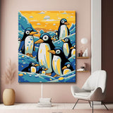 Playing penguins - painting by numbers