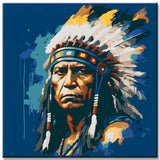 Portrait of Indian Chief - Paint by Numbers