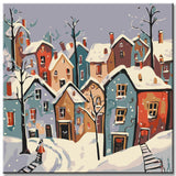 Paint by numbers winter village