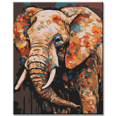 Paint by Numbers Elephant Portrait Painting